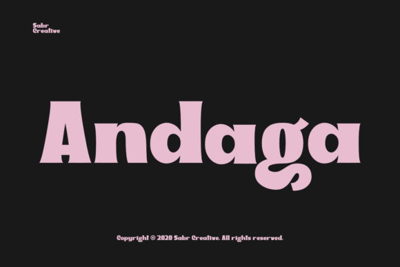 Andaga: A Bold Serif Font for Modern Branding and Communication