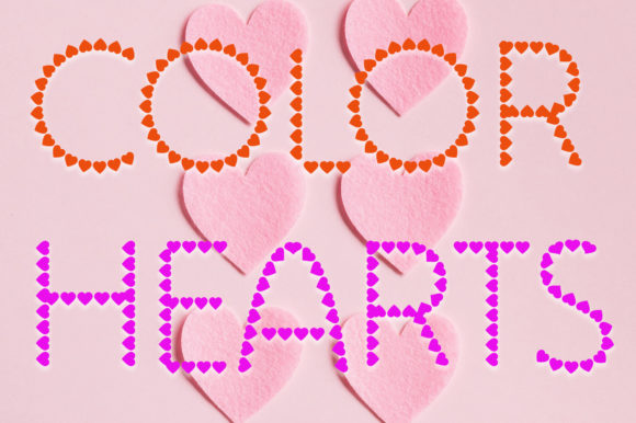 Color Hearts Font for Creative Projects