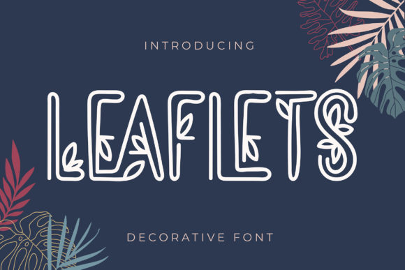 Discover the Playful Charm of Leaflets Font