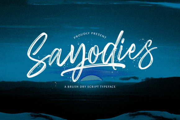 Sayodies: A Flowing and Elegant Script Font with a Dry Brush Effect